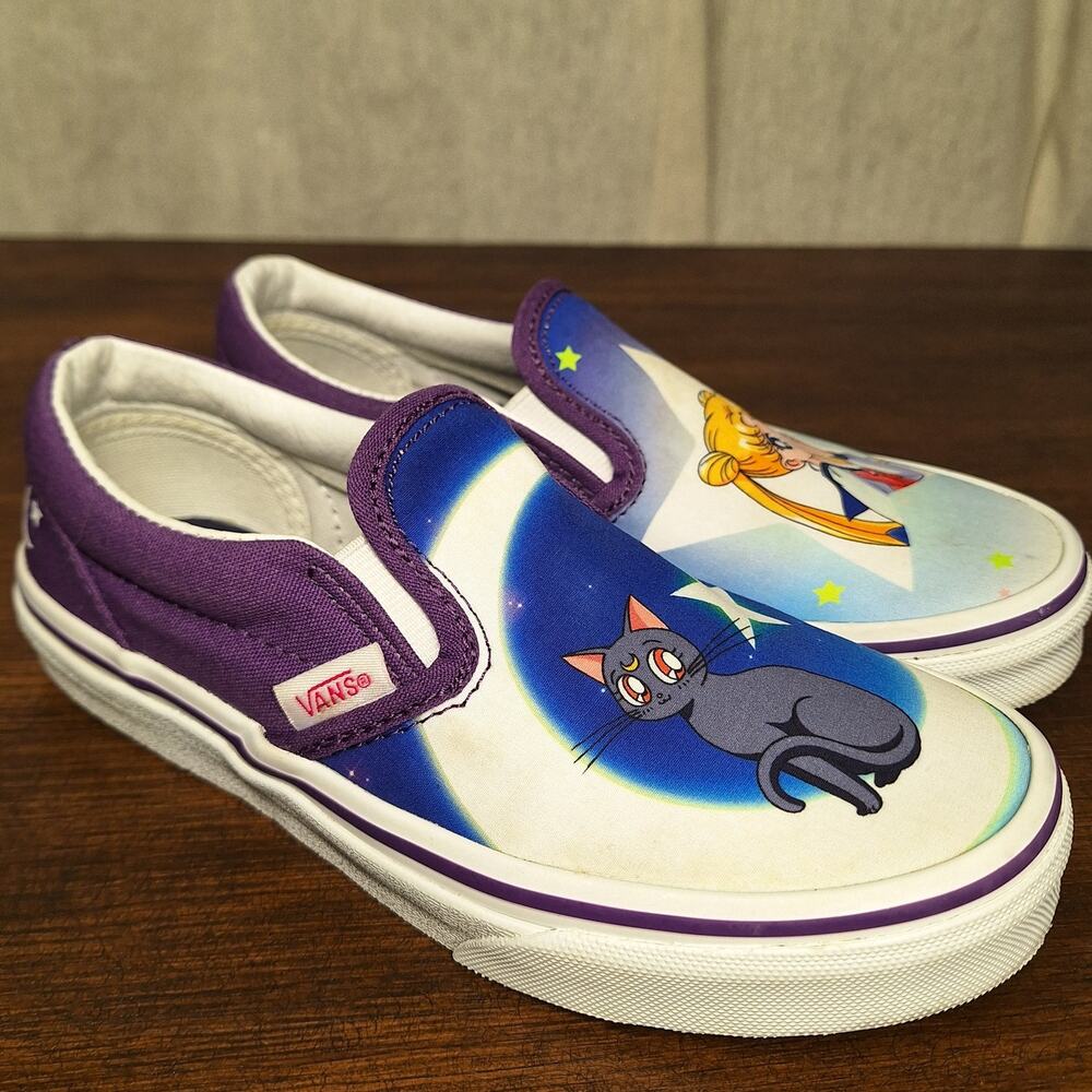 Vans X Pretty Guardian Sailor Moon Kids slip-on Size 2.0 Youth girls 721356 - Picture 10 of 10